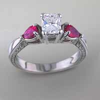 diamond and ruby engagement ring