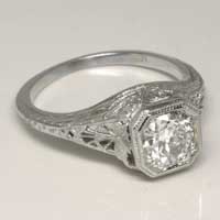 filligree diamond ring
