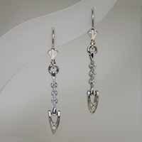 14K white gold diamond earrings