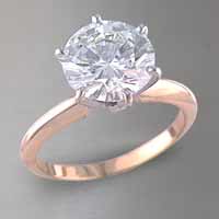 3 carats solitaire engagement ring