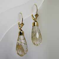 quartz drop earrings